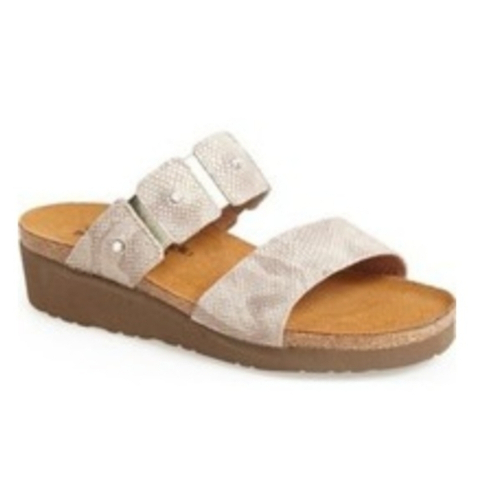 Naot Ashley Python Wedge Slide Sandals Rhinestones - image 1